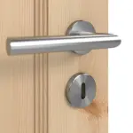 Detailansicht der Oberfläche von Doppelflügeltür TE-1 Kiefer astig Massivholz mit Zarge