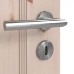 Detailansicht der Oberfläche von Doppelflügeltür TE-18 Fichte astig Massivholz mit Zarge