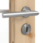 Detailansicht der Oberfläche von Doppelflügeltür TE-19 Kiefer astig Massivholz mit Zarge