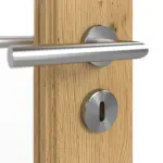 Detailansicht der Oberfläche von Doppelflügeltür TE-20 Eiche astig Massivholz mit Zarge