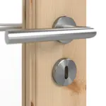 Detailansicht der Oberfläche von Doppelflügeltür TE-20 Kiefer astig Massivholz mit Zarge