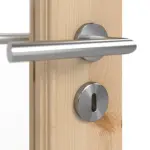 Detailansicht der Oberfläche von Doppelflügeltür TE-23 Kiefer astig Massivholz mit Zarge