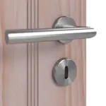 Detailansicht der Oberfläche von Doppelflügeltür TE-27 Fichte astarm Massivholz mit Zarge