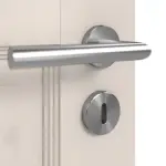 Detailansicht der Oberfläche von Doppelflügeltür TE-3 Fichte astig weiß pigmentiert lackiert Massivholz mit Zarge