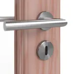 Detailansicht der Oberfläche von Doppelflügeltür TE-41 Lärche Massivholz mit Zarge