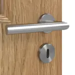 Detailansicht der Oberfläche von CLASSEN Doppelflügeltür Tetyda M1 Grandson Eiche Iridium mit Lichtausschnitt inkl. Zarge