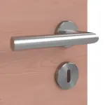 Detailansicht der Oberfläche von Doppelflügeltür TG-1 quer Buche Massivholz mit Zarge