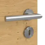 Detailansicht der Oberfläche von Doppelflügeltür TG-1 quer Eiche astig Massivholz mit Zarge