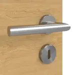 Detailansicht der Oberfläche von Doppelflügeltür TG-1 quer Eiche astarm Massivholz mit Zarge