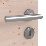 Detailansicht der Oberfläche von Doppelflügeltür TG-1 quer Fichte astig Massivholz mit Zarge