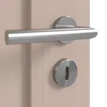 Detailansicht der Oberfläche von Doppelflügeltür TM-1 Fichte astig Massivholz mit Zarge