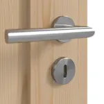 Detailansicht der Oberfläche von Doppelflügeltür TM-1 Kiefer astig Massivholz mit Zarge