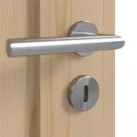 Detailansicht der Oberfläche von Doppelflügeltür TM-10 Kiefer astig Massivholz mit Zarge