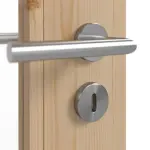 Detailansicht der Oberfläche von Doppelflügeltür TM-12 Kiefer astig Massivholz mit Zarge