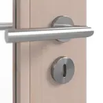 Detailansicht der Oberfläche von Doppelflügeltür TM-16 Fichte astig Massivholz mit Zarge