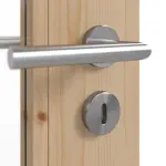 Detailansicht der Oberfläche von Doppelflügeltür TM-21 Kiefer astig Massivholz mit Zarge