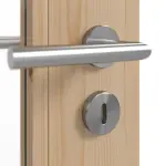 Detailansicht der Oberfläche von Doppelflügeltür TM-33 Kiefer astig Massivholz mit Zarge