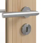 Detailansicht der Oberfläche von Doppelflügeltür TM-39 Kiefer astig Massivholz mit Zarge