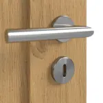 Detailansicht der Oberfläche von Doppelflügeltür TM-6 Eiche astig Massivholz mit Zarge