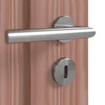 Detailansicht der Oberfläche von Doppelflügeltür TM-6 Lärche Massivholz mit Zarge