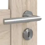 Detailansicht der Oberfläche von CLASSEN Doppelflügeltür Tosca M4 Eiche Sonoma 3D Look mit Lichtausschnitt inkl. Zarge