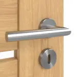 Detailansicht der Oberfläche von CLASSEN Doppelflügeltür Tosca M5 Eiche geölt 3D Look mit Lichtausschnitt inkl. Zarge