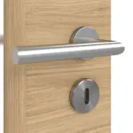 Detailansicht der Oberfläche von Typ 44-LA Eiche europ. astig Trend lackiert Echtholzfurniert Doppelflügeltür inkl. Zarge - Kilsgaard