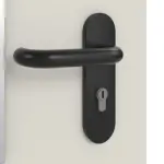 Detailansicht der Oberfläche von TECKENTRUP Komplettset 2-flg. Stahl Mehrzwecktür dw 42-2 mit Rechteckverglasung Ausschnitt 1 inkl. Eckzarge