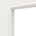 Detailansicht des Lichtausschnitts von Weiß RAL 9016 LA 24 schlossseitig Basic Durat Innentür - Huga