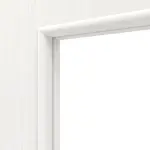 Detailansicht des Lichtausschnitts von Pino Weiß LA 24 bandseitig Basic Durat Innentür - Huga