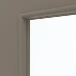 Detailansicht des Lichtausschnitts von Taupe RAL 7048 LA 24 mittig Mattlack Basic Innentür - Huga