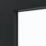 Detailansicht des Lichtausschnitts von Anthrazit RAL 7016 LA 24 schlossseitig Mattlack Basic Innentür - Huga