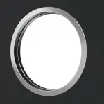 Detailansicht des Lichtausschnitts von Anthrazit RAL 7016 LA Bullauge Mattlack Basic Innentür - Huga