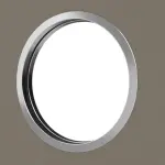 Detailansicht des Lichtausschnitts von Taupe RAL 7048 LA Bullauge Mattlack Basic Innentür - Huga