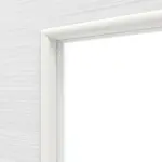 Detailansicht des Lichtausschnitts von Strukturiert Weiß LA 27 Basic Innentür - Huga