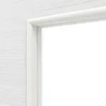 Detailansicht des Lichtausschnitts von Strukturiert Weiß LA 4 Basic Innentür - Huga