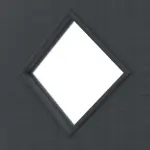 Detailansicht des Lichtausschnitts von Cotton like Anthrazit LA 6 Basic Innentür - Huga