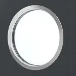 Detailansicht des Lichtausschnitts von Cotton like Anthrazit LA Bullauge Basic Innentür - Huga