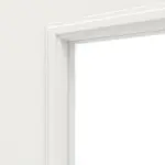 Detailansicht des Lichtausschnitts von Landhaus 1 LA Classic Durat Verkehrsweiß RAL 9016 Innentür - Huga