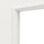 Detailansicht des Lichtausschnitts von HUGA Innentür Landhaus 1 Weißlack Classic mit Lichtausschnitt LA Sprosse 2/4