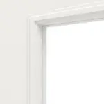 Detailansicht des Lichtausschnitts von HUGA Innentür Landhaus 3 Weißlack Classic mit Lichtausschnitt LA Sprosse 1/3