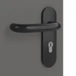 Detailansicht der Oberfläche von Huga Rauchschutztür Hygge grau RAL 7037 Duradecor ProLine