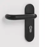 Detailansicht der Oberfläche von JELD-WEN Rauchschutztür Grauweiß Optima DuriTop CPL