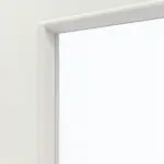 Detailansicht des Lichtausschnitts von GARANT Rauchschutztür Weiß Struktur Premium CePaL mit Lichtausschnitt LA-2