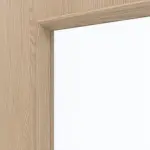 Detailansicht des Lichtausschnitts von GARANT Rauchschutztür Authentic Achat CePaL mit Lichtausschnitt LA-4 mittig