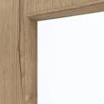 Detailansicht des Lichtausschnitts von GARANT Rauchschutztür Authentic Risseiche CePaL mit Lichtausschnitt LA-4 mittig