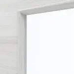 Detailansicht des Lichtausschnitts von GARANT Rauchschutztür Quer Authentic Grigio GCK08 mit Lichtausschnitt LA-4 mittig