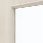 Detailansicht des Lichtausschnitts von GARANT Rauchschutztür Authentic Perl CePaL mit Lichtausschnitt LA-8