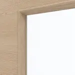 Detailansicht des Lichtausschnitts von GARANT Rauchschutztür Quer Authentic Achat CePaL mit Lichtausschnitt LA-8