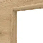 Detailansicht des Lichtausschnitts von Asteiche quer LA 24 schlossseitig Basic Durat Schiebetür - Huga